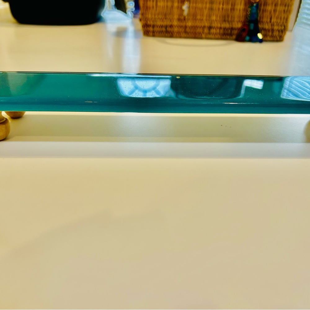 Elegant Turquoise Glass Riser/Tray - Picture 2 of 2